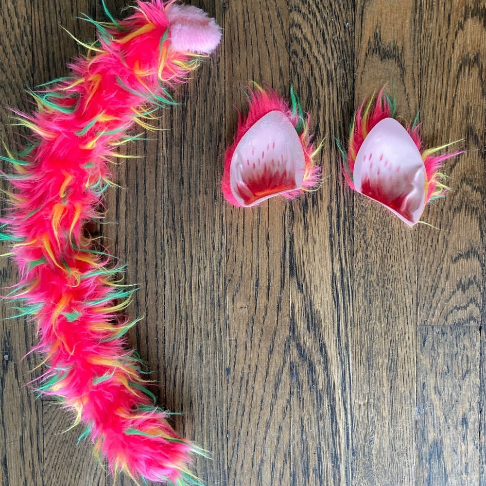 Neon Pink Cat Costume
